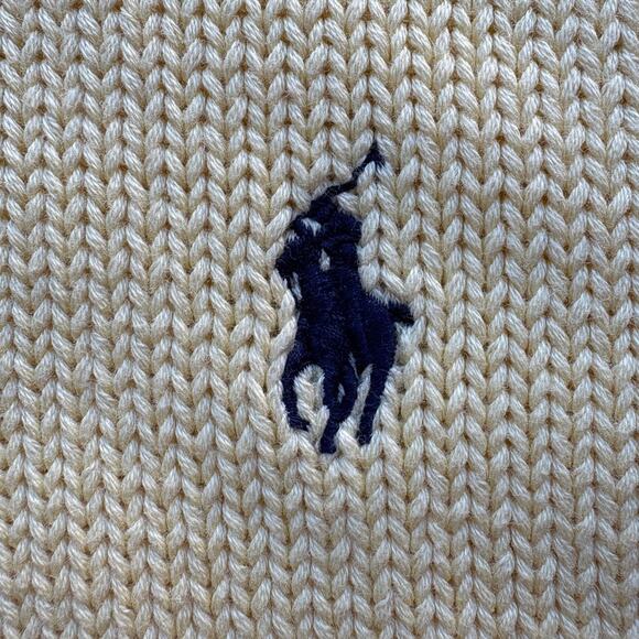 Polo Ralph Lauren Chunky Cotton Knit Mens Butter Yellow V-Neck Sweater Vest XXL - Picture 4 of 7